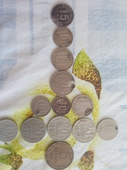 Монеты СССР с1943-1965 год,  с 1965-2000